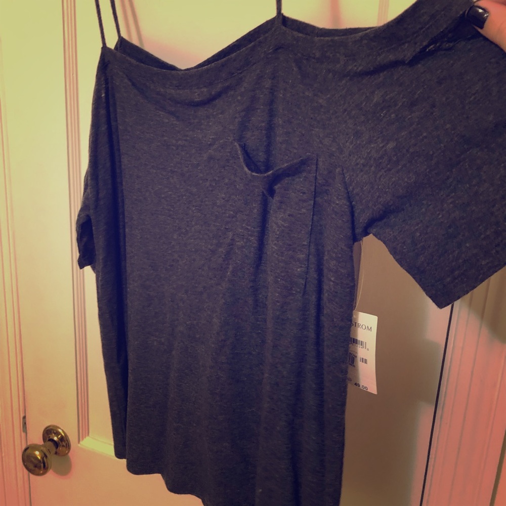 NWT Treasure & Bond cold shoulder crop tee